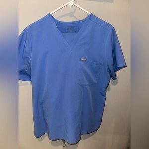 Figs woman’s Short Sleeve Ceil Blue scrub top